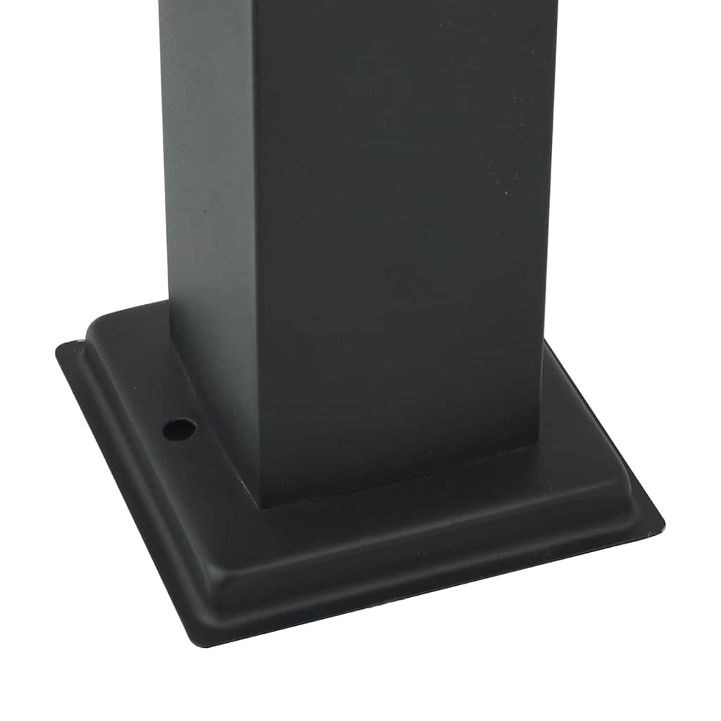 3 db oszloplámpa 110 cm fekete ip44