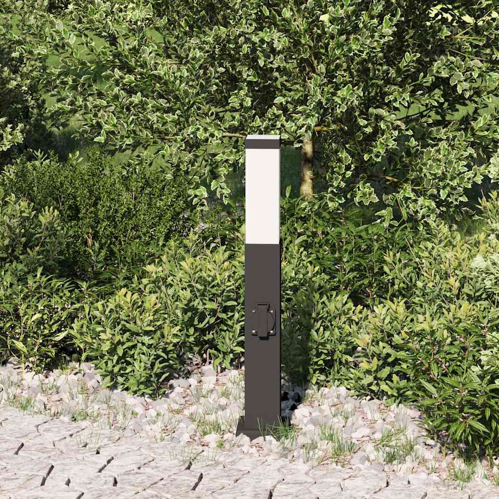 Oszloplámpa konnektorral 50 cm fekete ip44