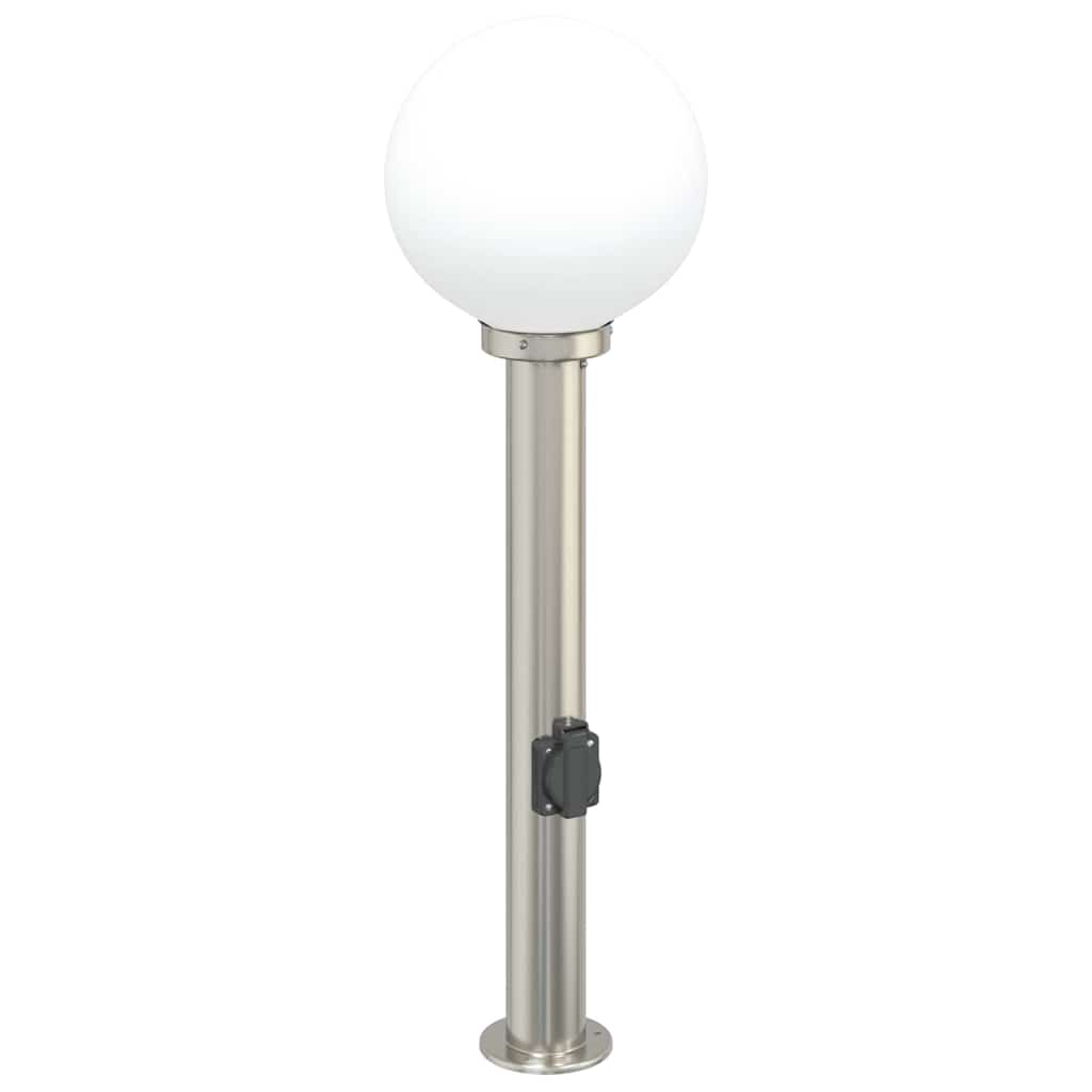 3 db 80 cm rozsdamentes acél oszloplámpa konnektorral ip44