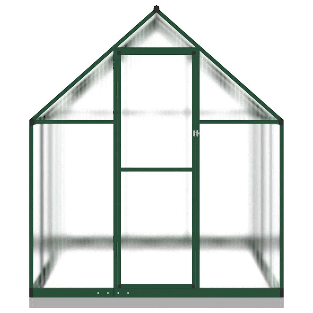 Zöld alumínium melegház alapvázzal 224x169x202 cm