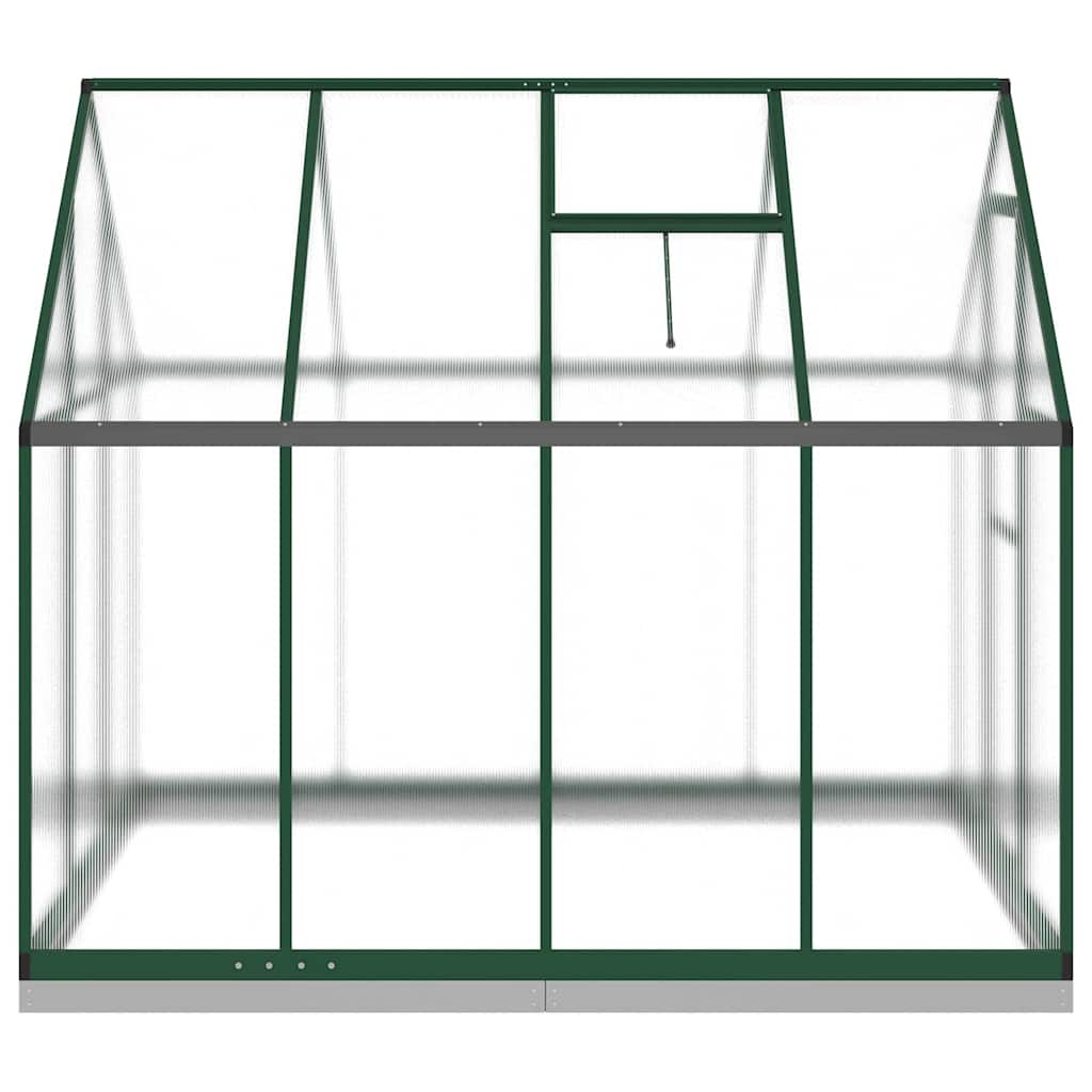 Zöld alumínium melegház alapvázzal 224x169x202 cm