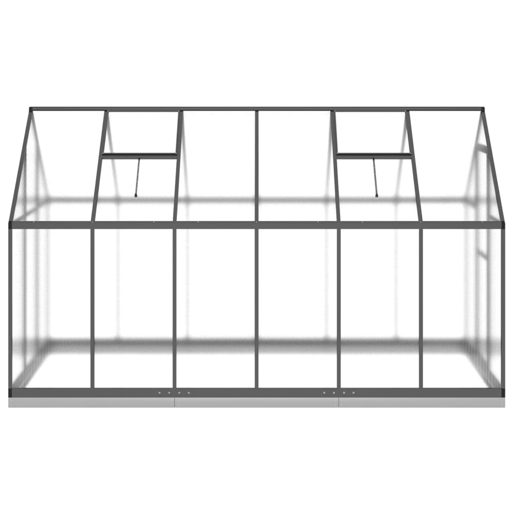 Antracitszürke alumínium melegház alapvázzal 334x169x202 cm
