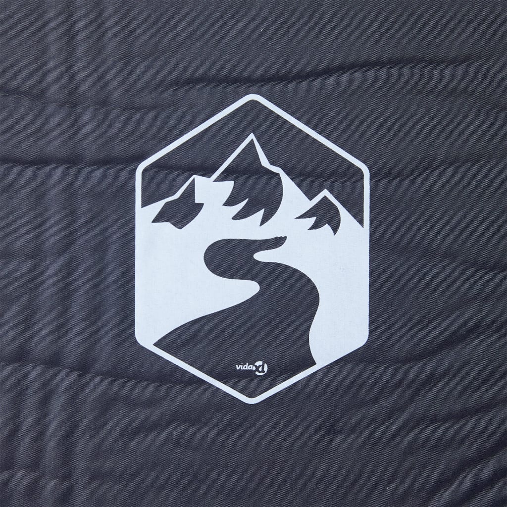 Szürke önfelfújó kempingmatrac beépített párnával