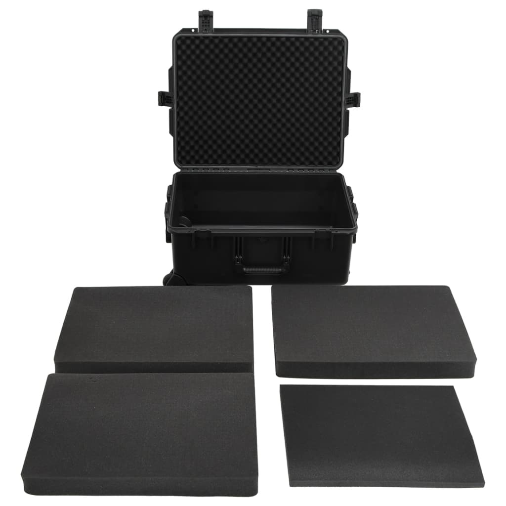 Fekete pp hordozható repülős tok 62,5 x 50 x 28,5 cm