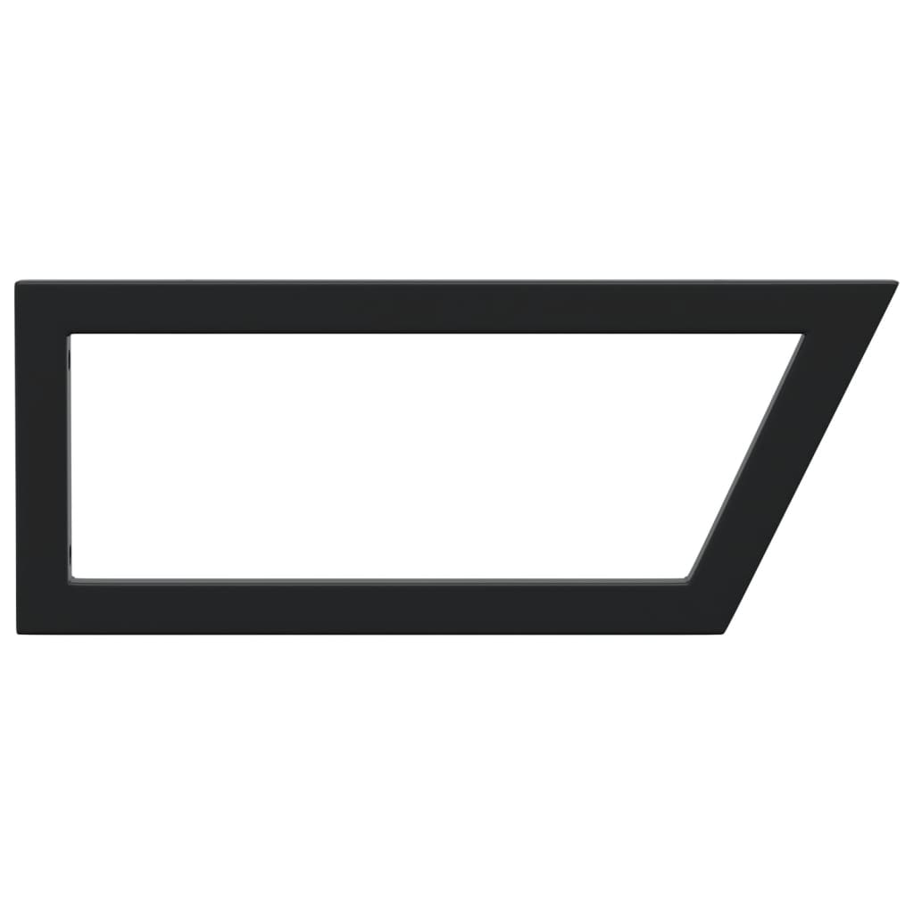 2 db fekete trapéz alakú acél polctartó mosdóhoz