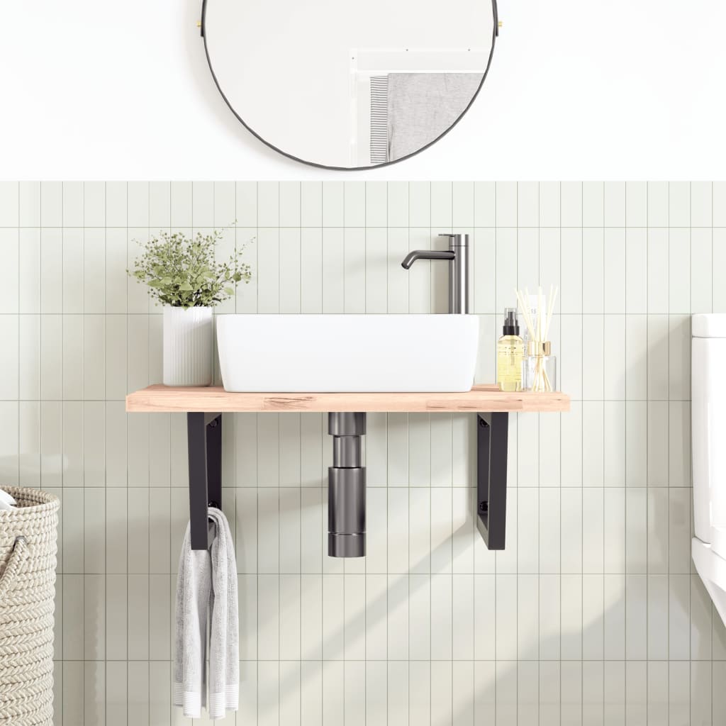 2 db fekete trapéz alakú acél polctartó mosdóhoz