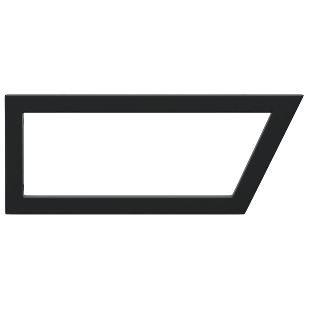 2 db fekete trapéz alakú acél polctartó mosdóhoz