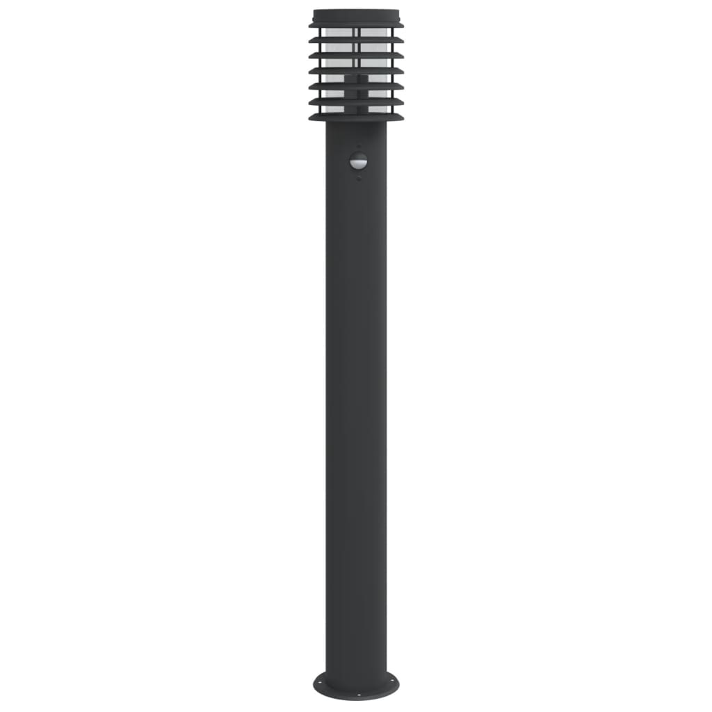 3 db rozsdamentes acél kültéri állólámpa érzékelővel 110 cm