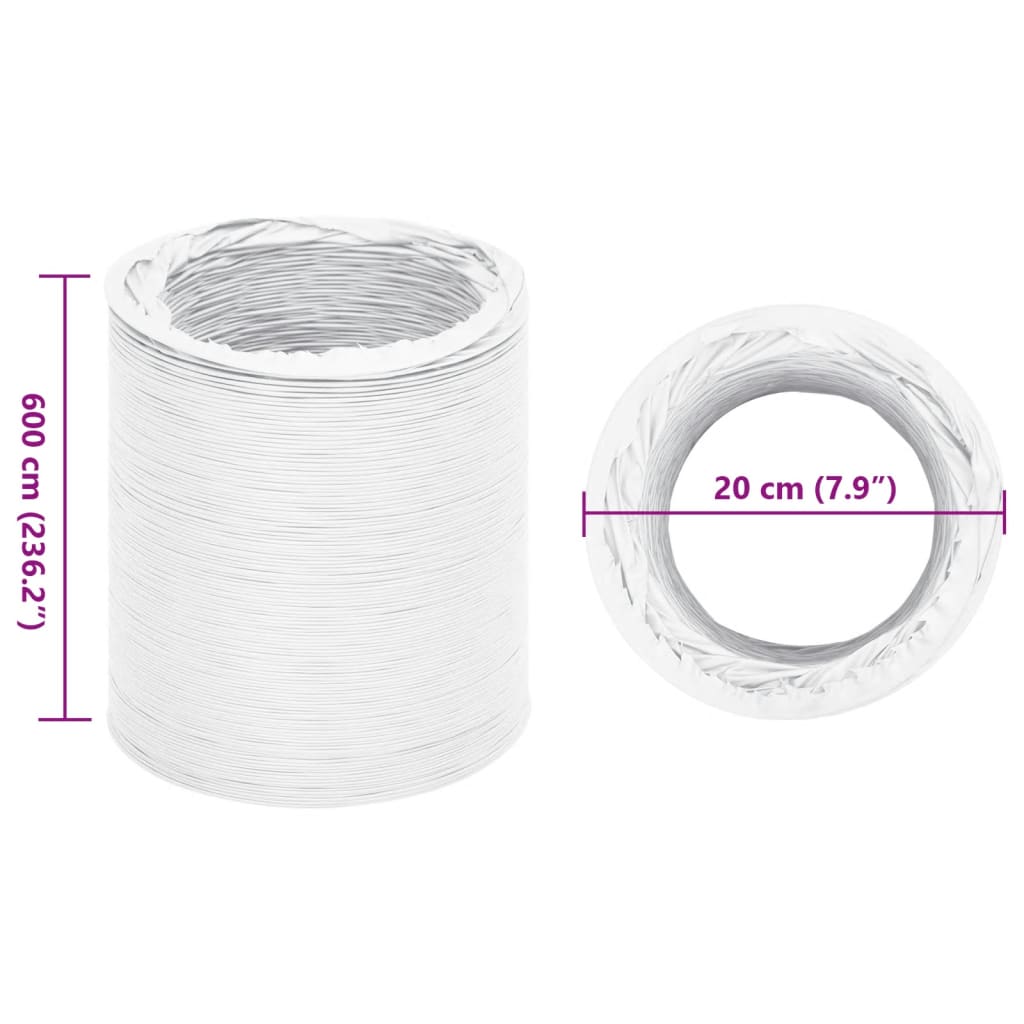 Pvc elszívócső 6 m ø20 cm Pvc elszívócső 6 m ø20 cm