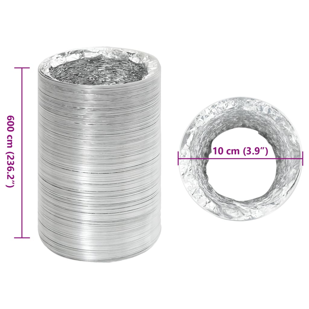 Alumínium szellőzőcső 6 m ø10 cm Alumínium szellőzőcső 6 m ø10 cm