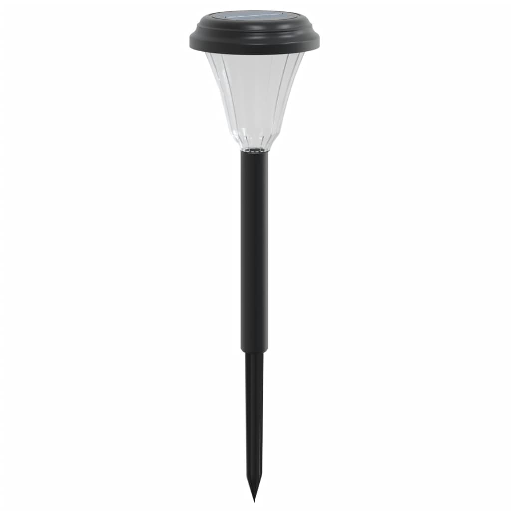 12 db fehér napelemes ösvény lámpa tüskével