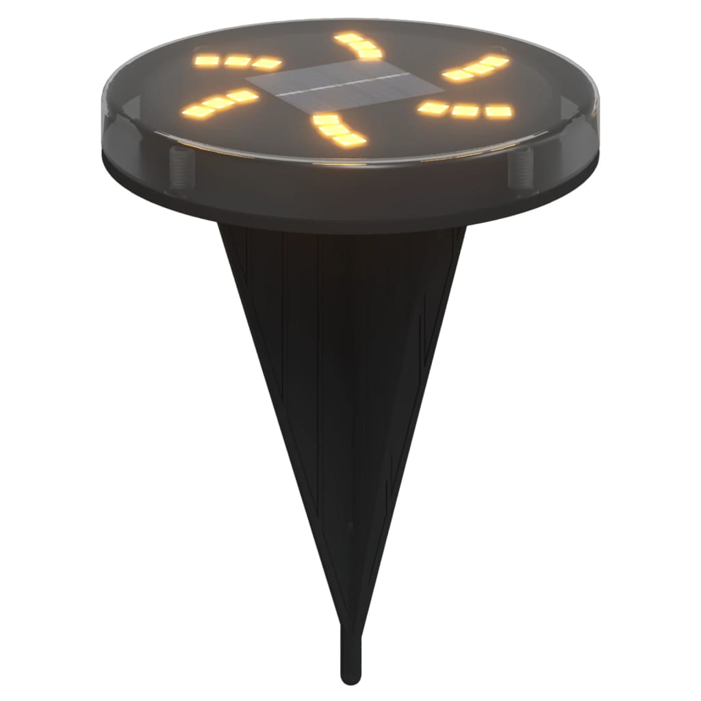 12 db meleg fehér napelemes kültéri talajlámpa tüskével