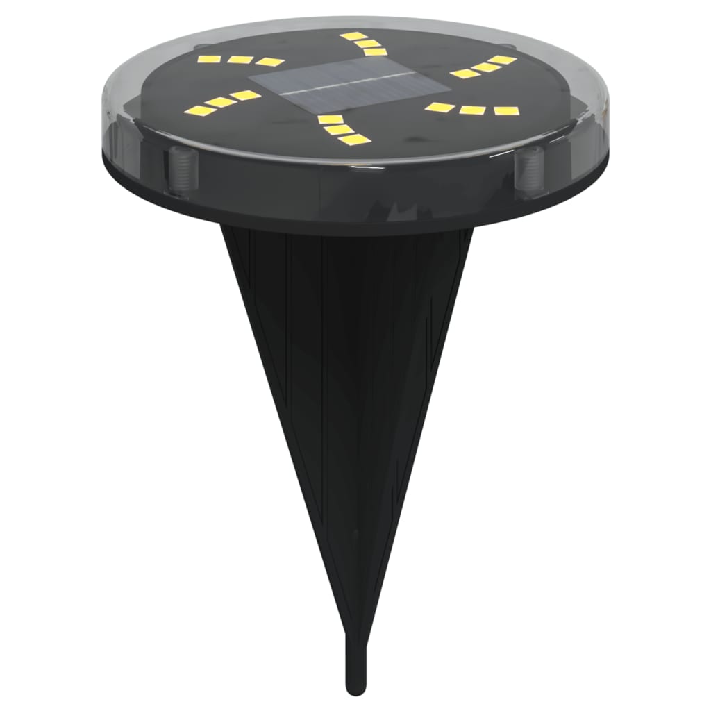 12 db meleg fehér napelemes kültéri talajlámpa tüskével