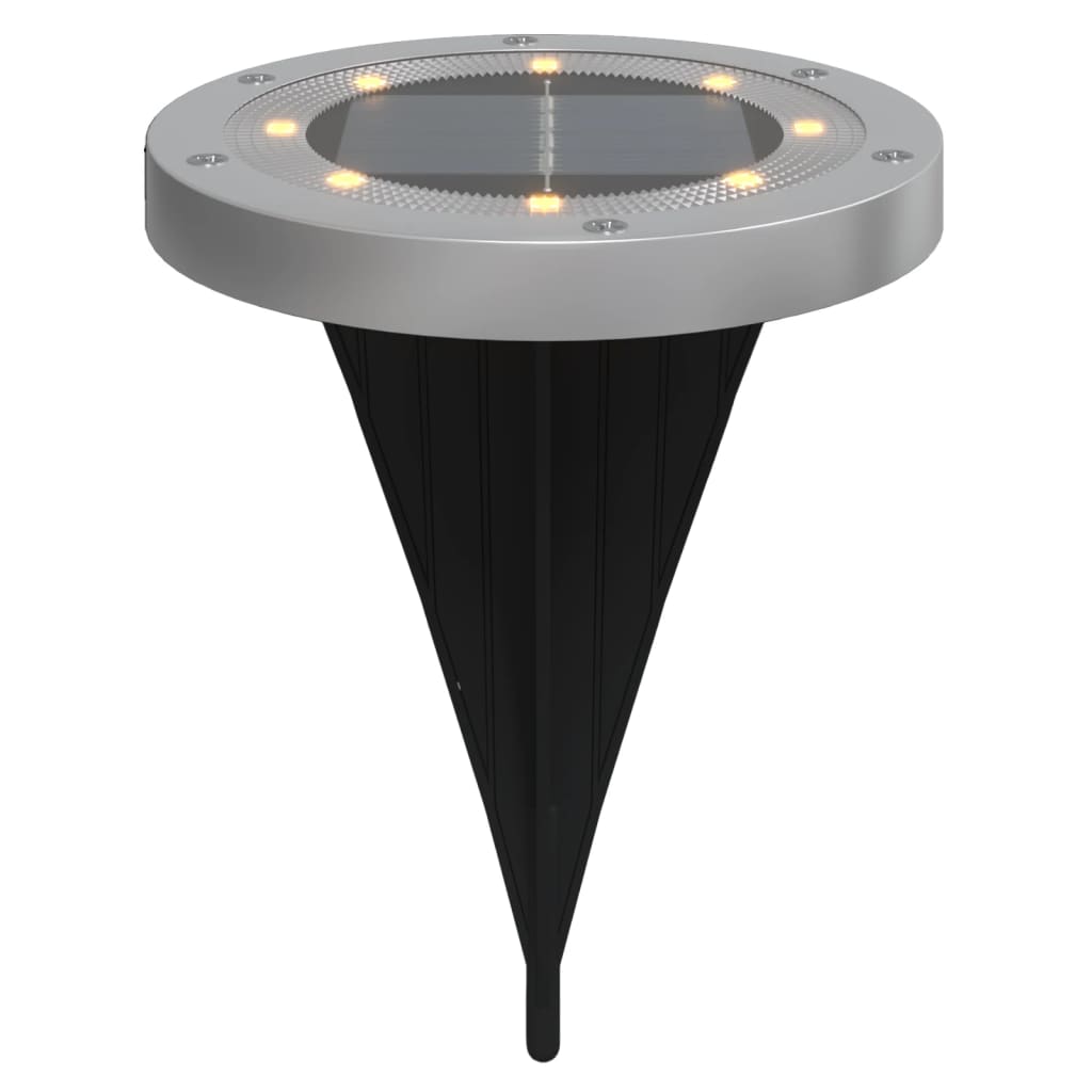 12 db meleg fehér napelemes kültéri talajlámpa tüskével