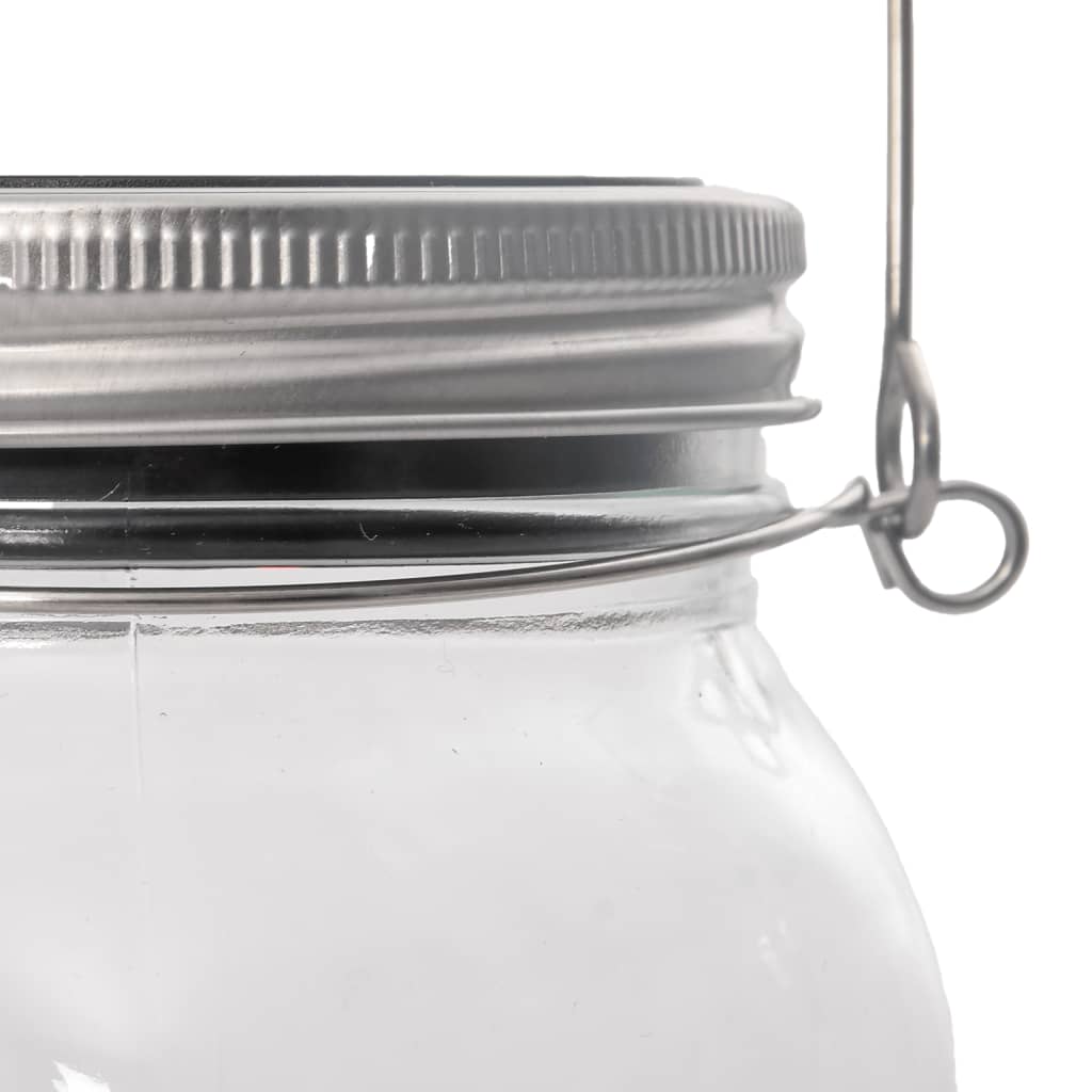 12 db meleg fehér kültéri napelemes befőttes üveg lámpa