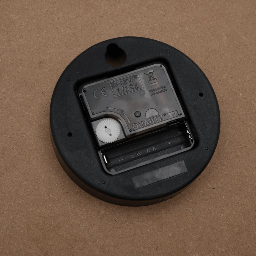 Barna falióra világító óramutatókkal és órajelzőkkel ø30 cm