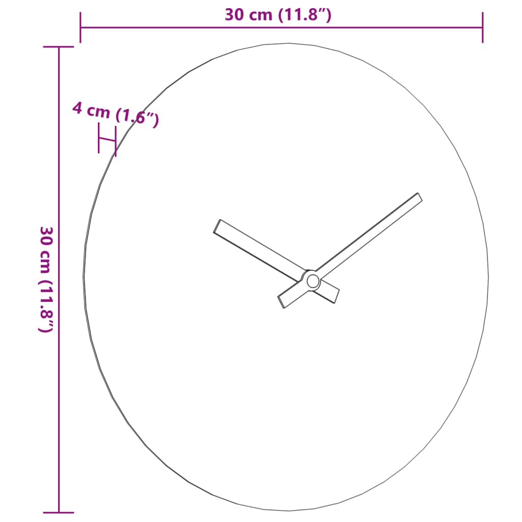 Sárga és fekete szerelt fa falióra ø30 cm