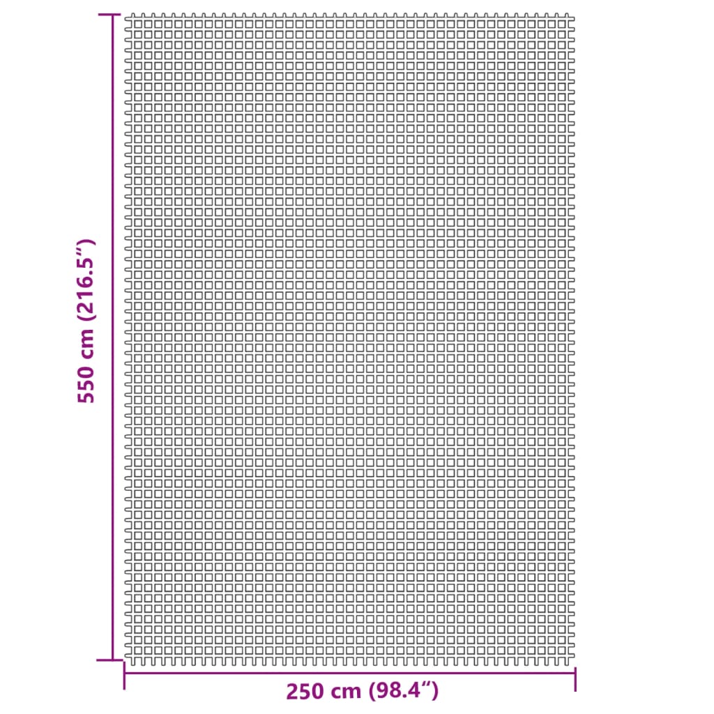 Krémszínű sátorszőnyeg 5,5x2,5 m