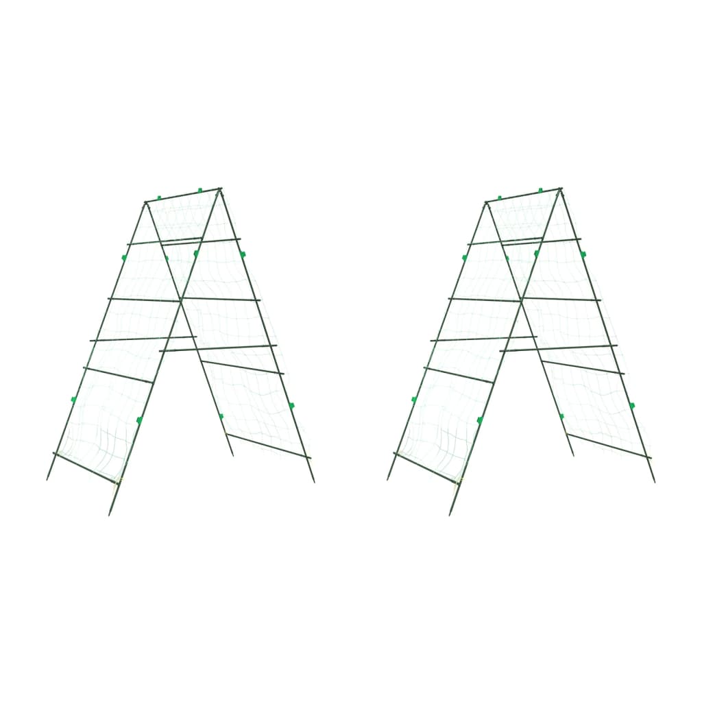 2 db a-alakú acél kerti rács kúszónövényekhez