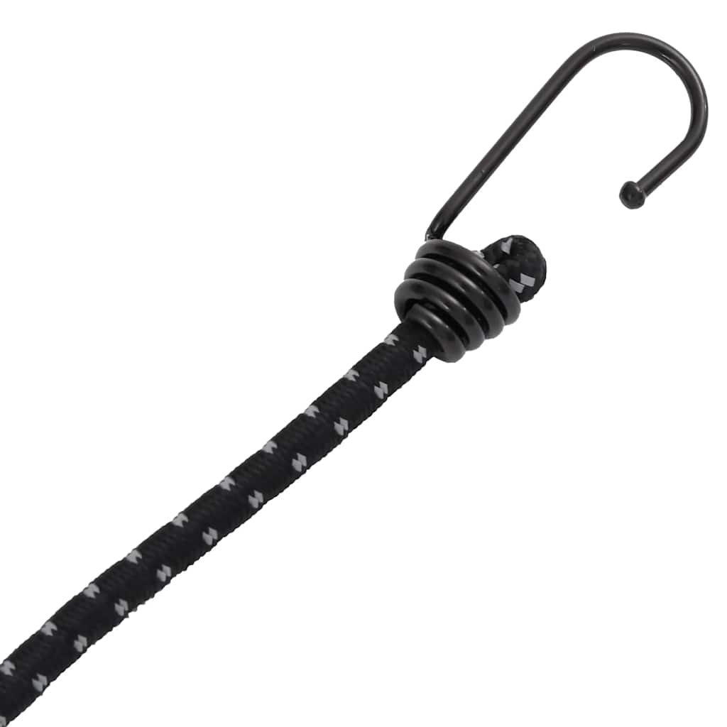 25 db bungeekötél fényvisszaverő csíkokkal és kampókkal 59 cm