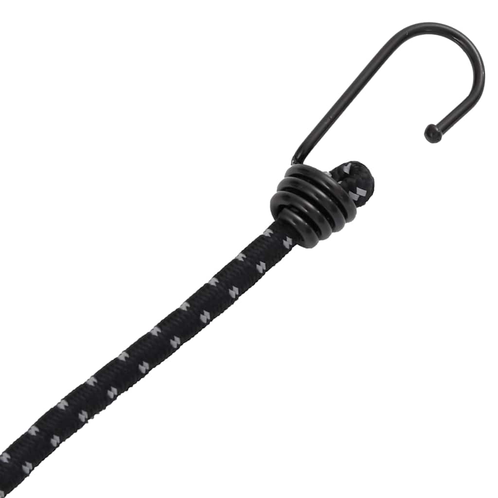25 db bungeekötél fényvisszaverő csíkokkal és kampókkal 88 cm