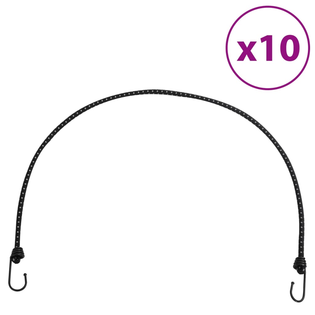 10 db bungeekötél fényvisszaverő csíkokkal és kampókkal 100 cm 10 db bungeekötél fényvisszaverő csíkokkal és kampókkal 100 cm