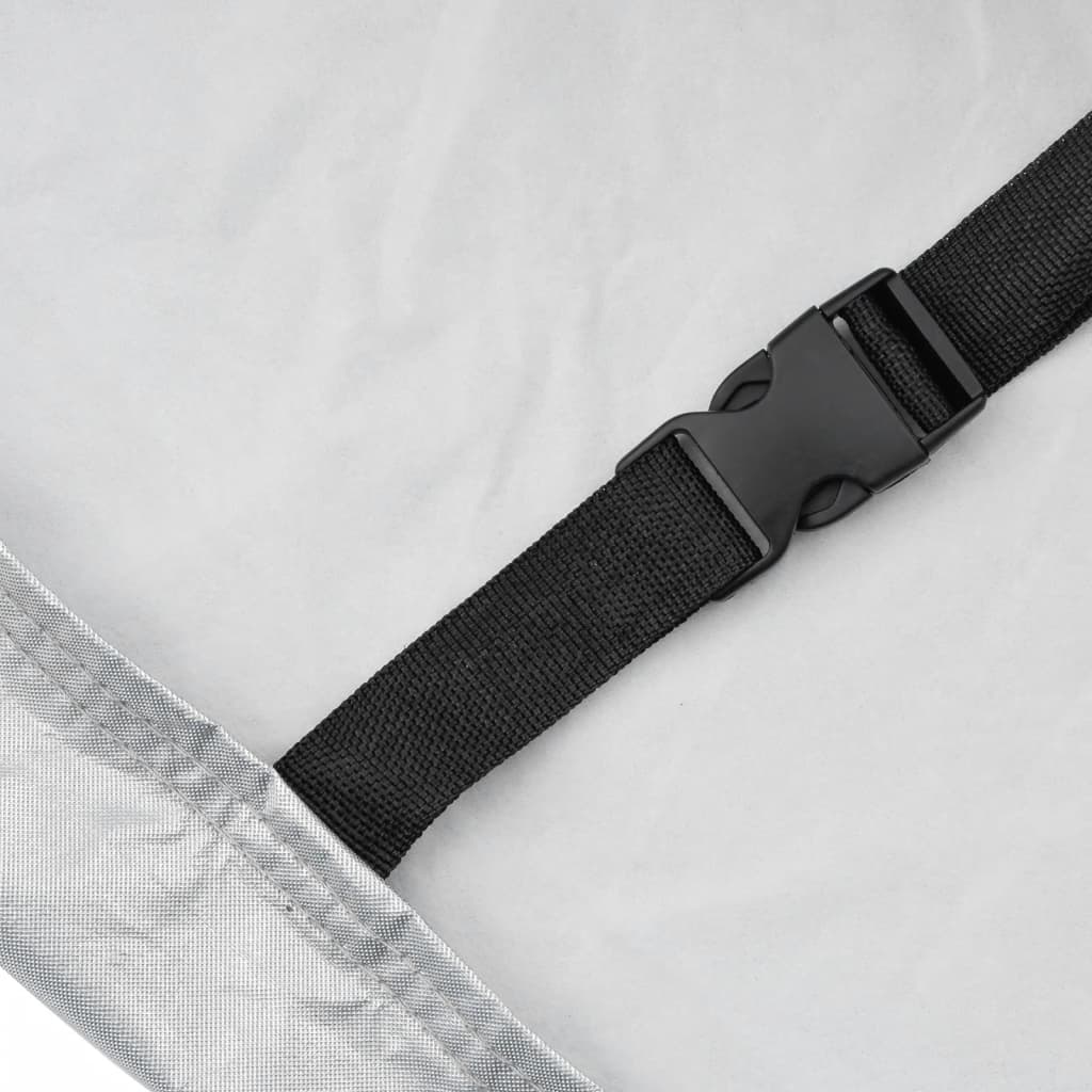 Ezüstszínű peva teljes autóhuzat szedánra csatos pántokkal xxl