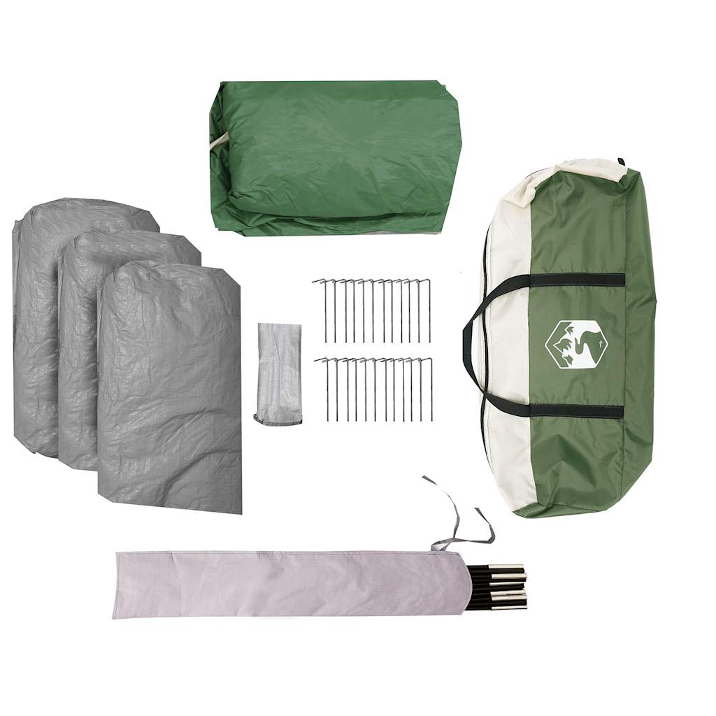 6 személyes zöld vízálló kupolás családi sátor