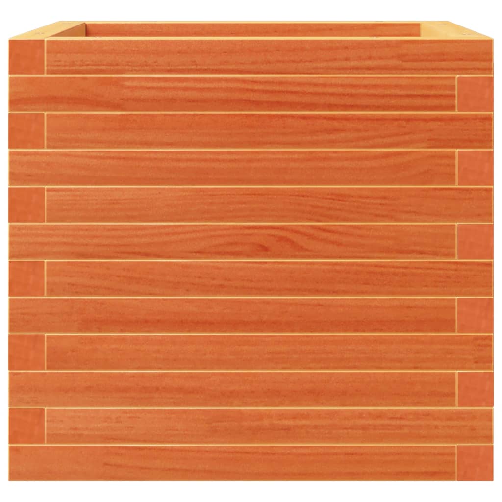 Viaszbarna tömör fenyőfa kerti virágláda 50x50x46 cm Viaszbarna tömör fenyőfa kerti virágláda 50x50x46 cm