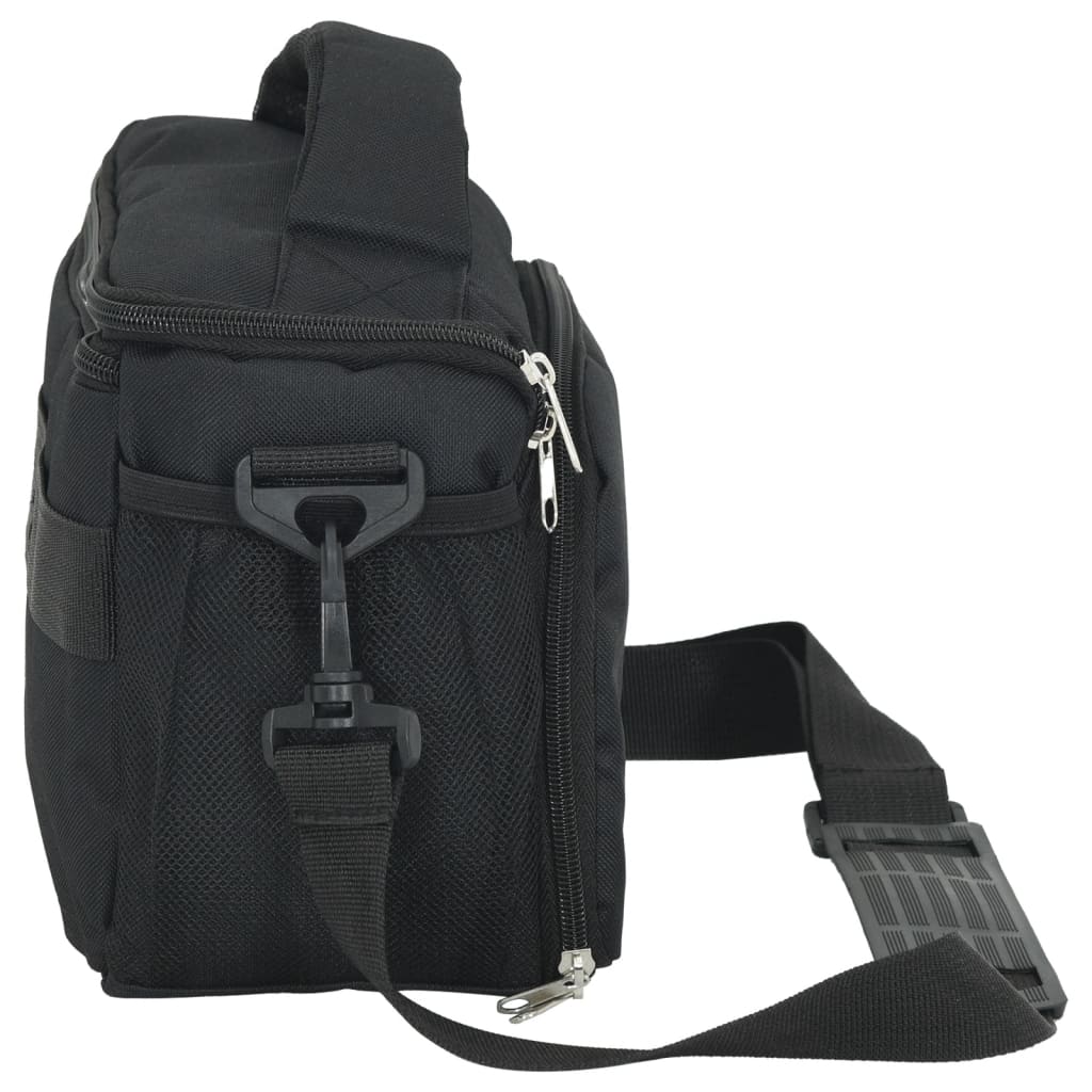 Fekete oxford szövet fényképezőgép táska vízálló burkolattal