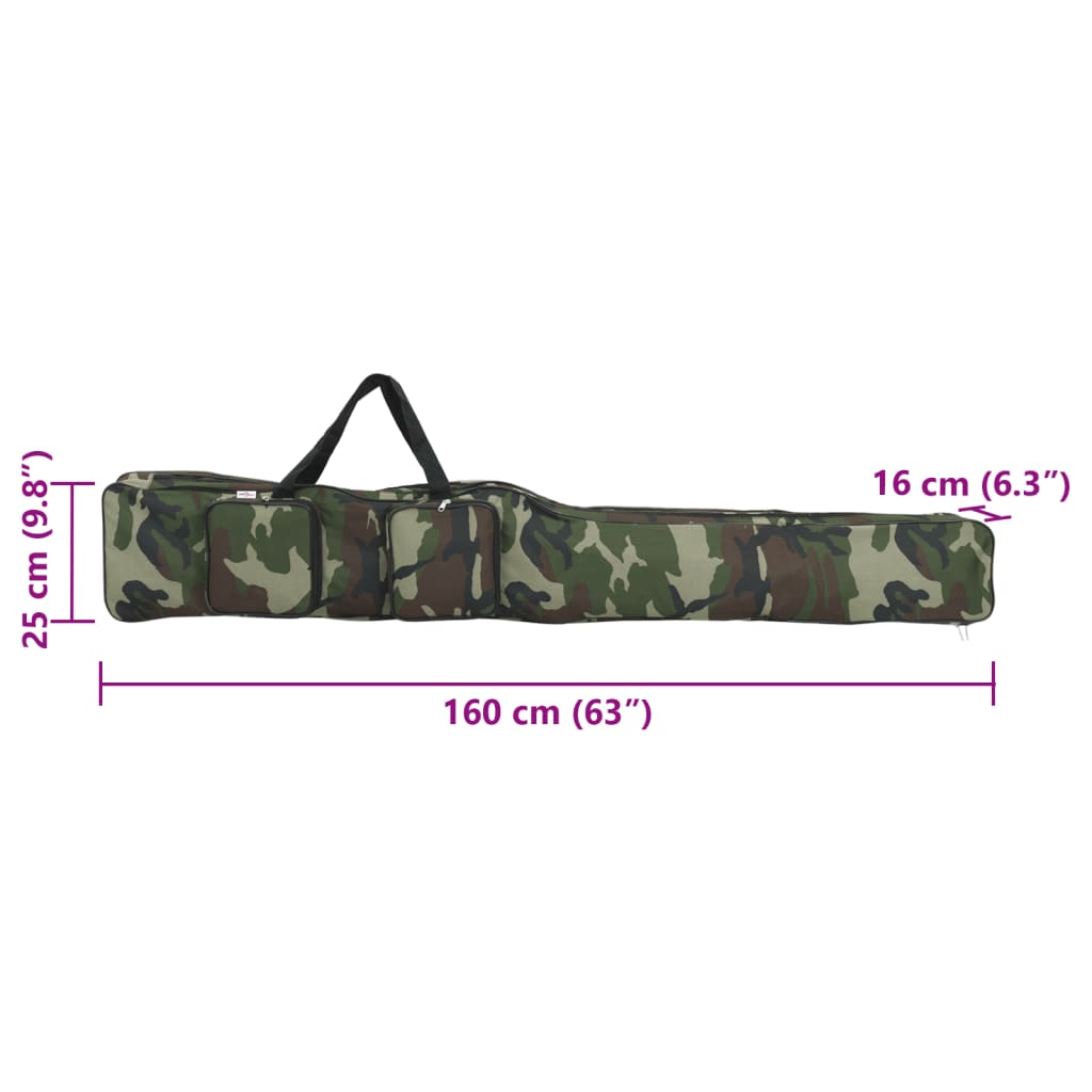 Zöld terepszínű oxford szövet horgászbottáska 160 cm Zöld terepszínű oxford szövet horgászbottáska 160 cm