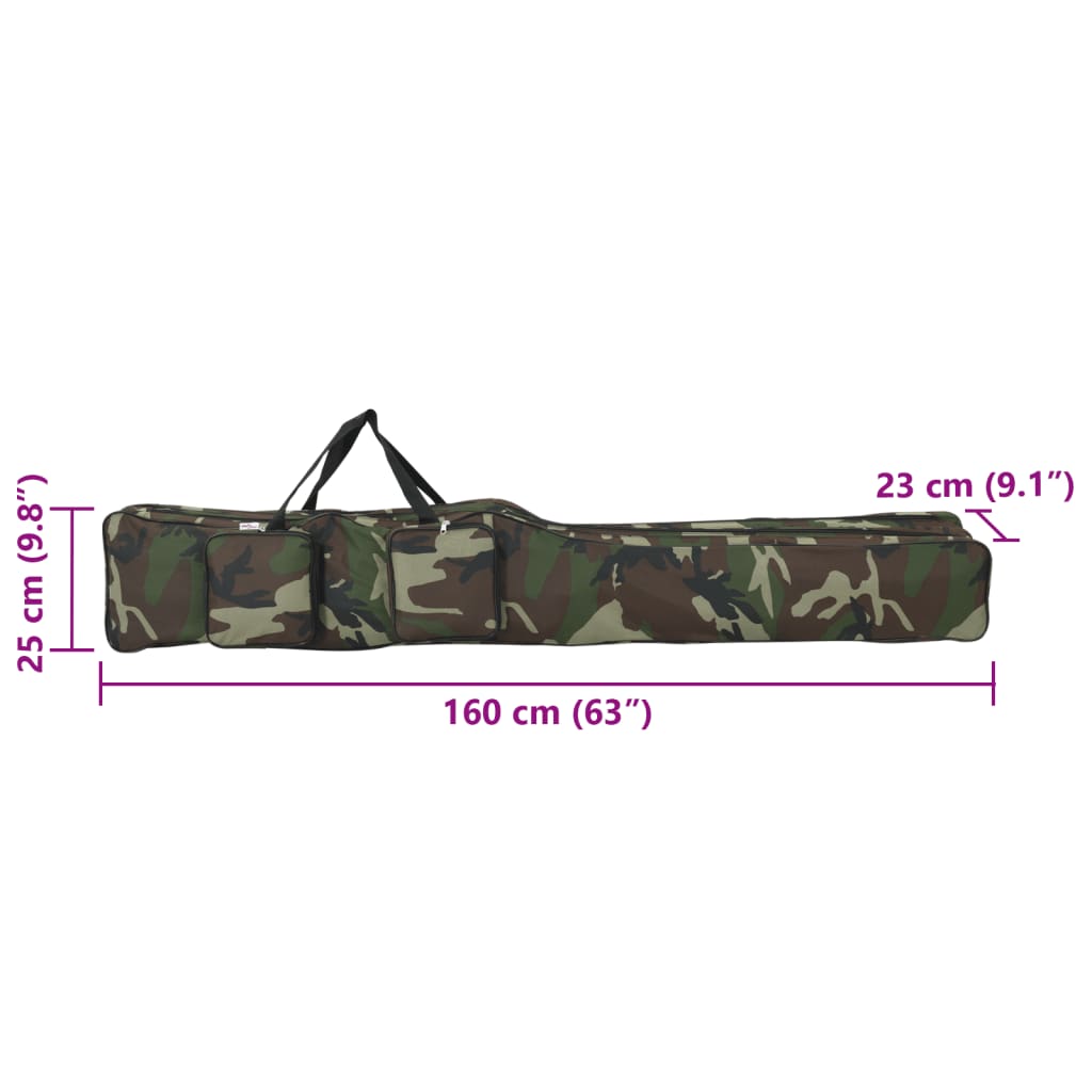 Zöld terepszínű oxford szövet horgászbottáska 160 cm Zöld terepszínű oxford szövet horgászbottáska 160 cm