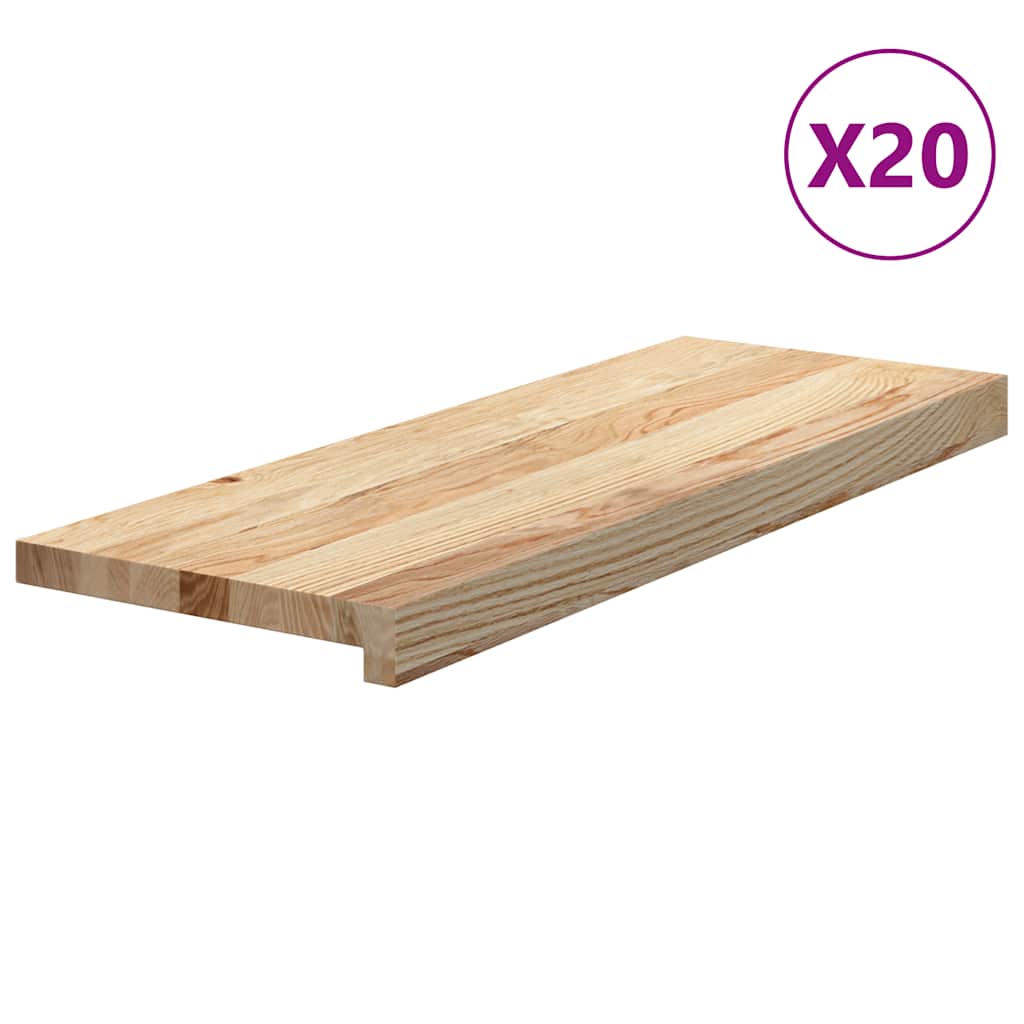 20 db tömör tölgyfa lépcsőfokok kezeletlen 70x25x2 cm