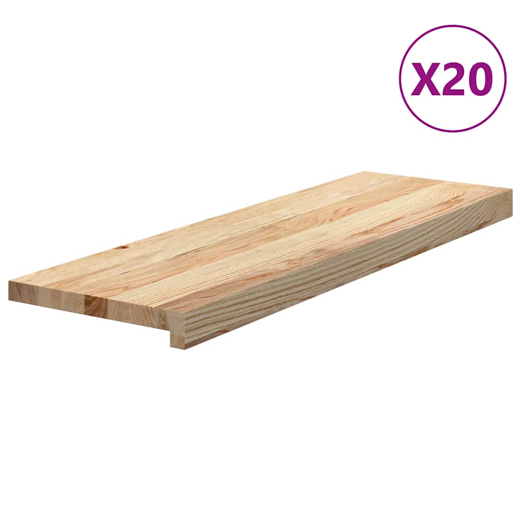 20 db tömör tölgyfa lépcsőfokok kezeletlen 80x30x2 cm