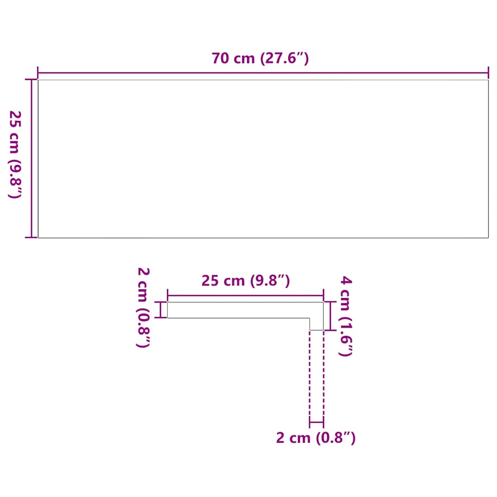 Lépcsőfokok 2 db sötétbarna 70x25x2 cm tömör fa tölgyfa