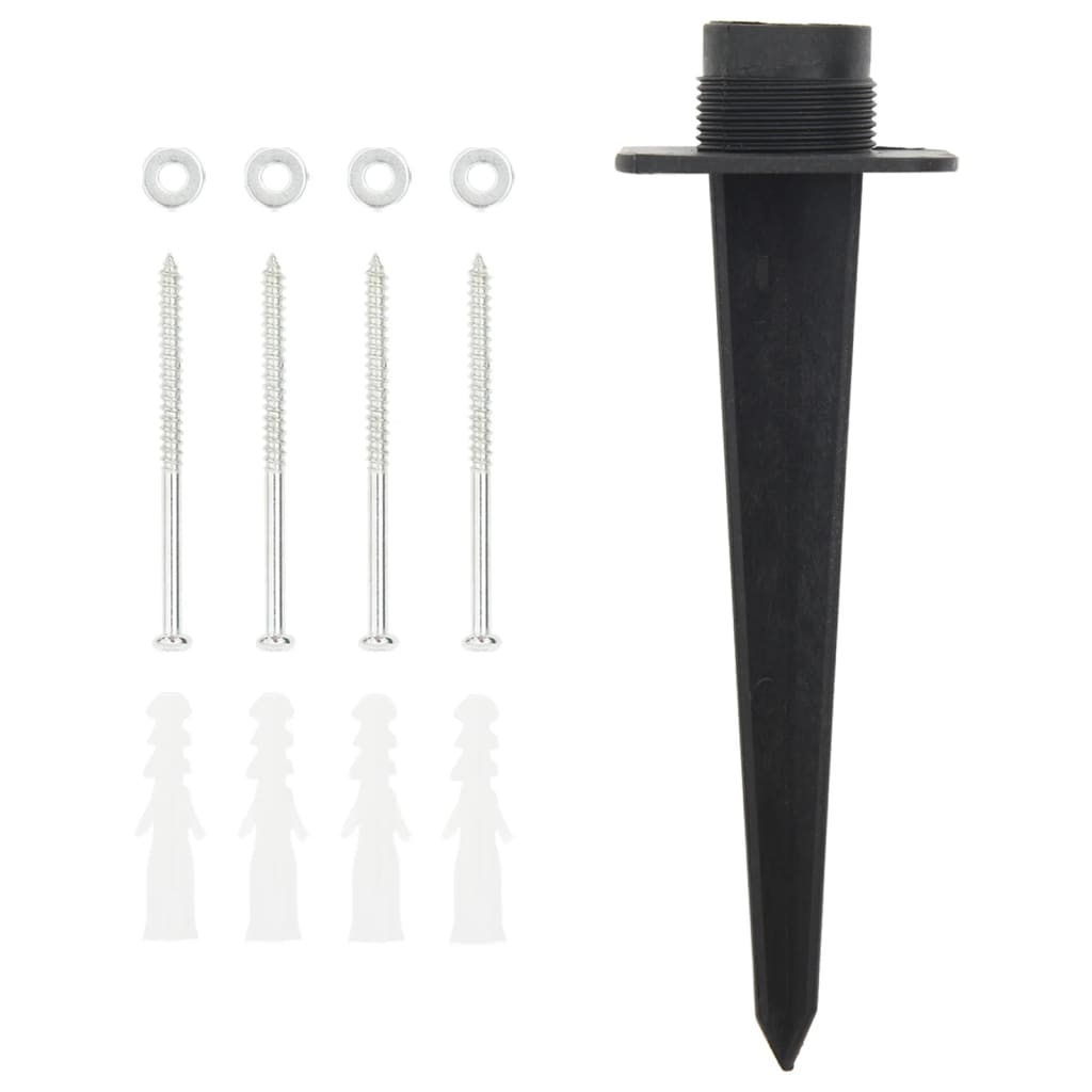 2-utas kültéri tüskés konnektoros oszlop lámpával 16x16x39,5 cm