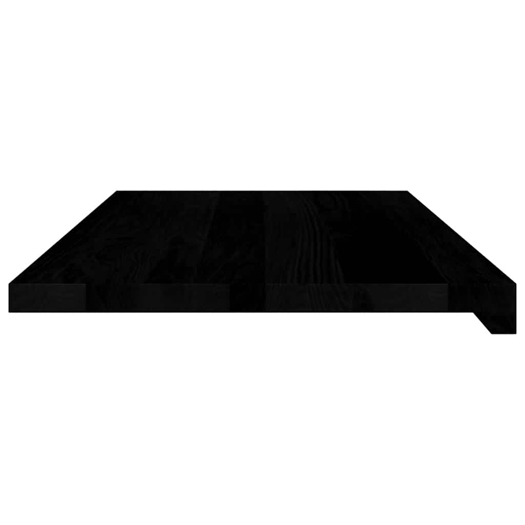 Ablakpárkányok 2 db barna-fekete 80x40x2 cm tömör fa tölgyfa