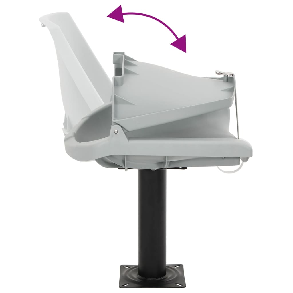 2 részes szürke összecsukható hajóülés párna nélkül 48x51x41 cm