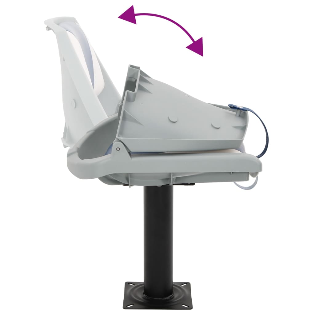 2 részes kék és fehér összecsukható hajóülés 48x51x41 cm