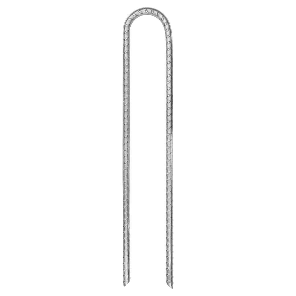 12 db u-alakú horganyzott acél sátorcövek 30 cm ø7 mm
