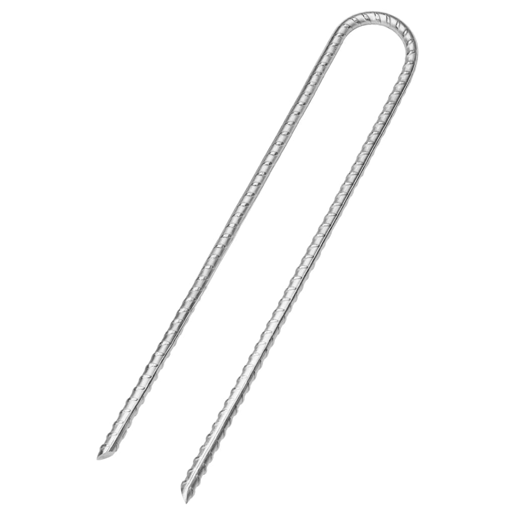 12 db u-alakú horganyzott acél sátorcövek 30 cm ø7 mm