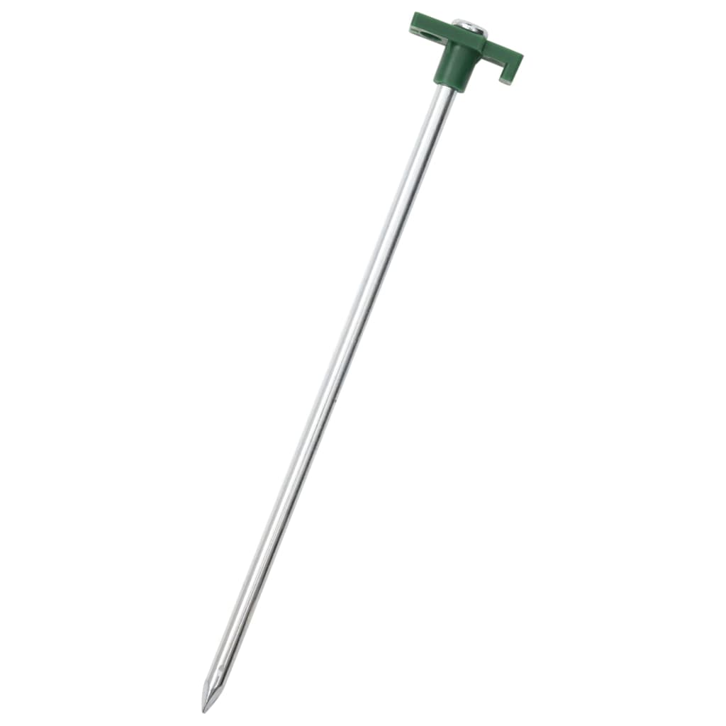 12 db horganyzott acél és polipropilén sátorcövek 25 cm 7 mm