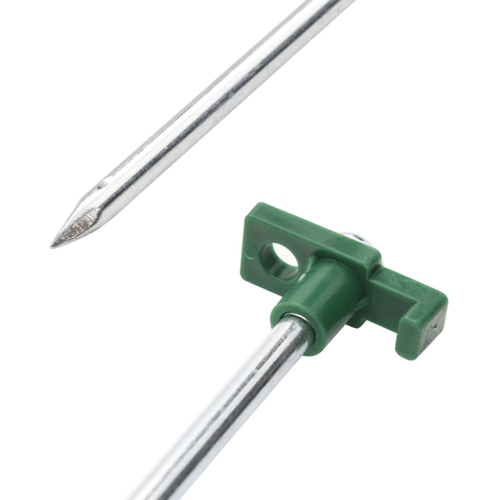 12 db horganyzott acél és polipropilén sátorcövek 25 cm 7 mm