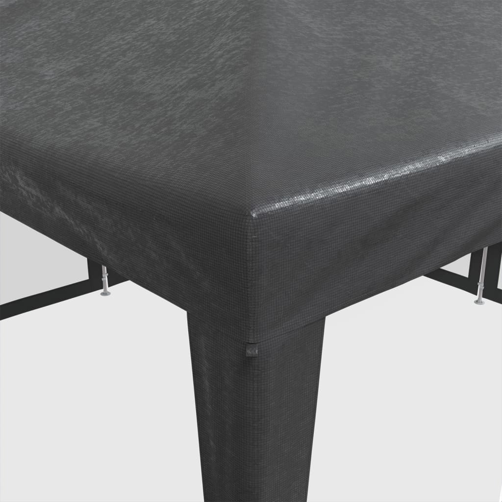 Antracitszürke hdpe rendezvénysátor 8 hálós oldalfallal 4 x 4 m