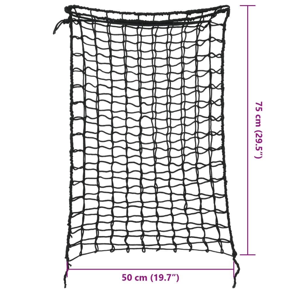 2 db négyszögletű fekete pp szénaháló 75 x 50 cm 2 db négyszögletű fekete pp szénaháló 75 x 50 cm