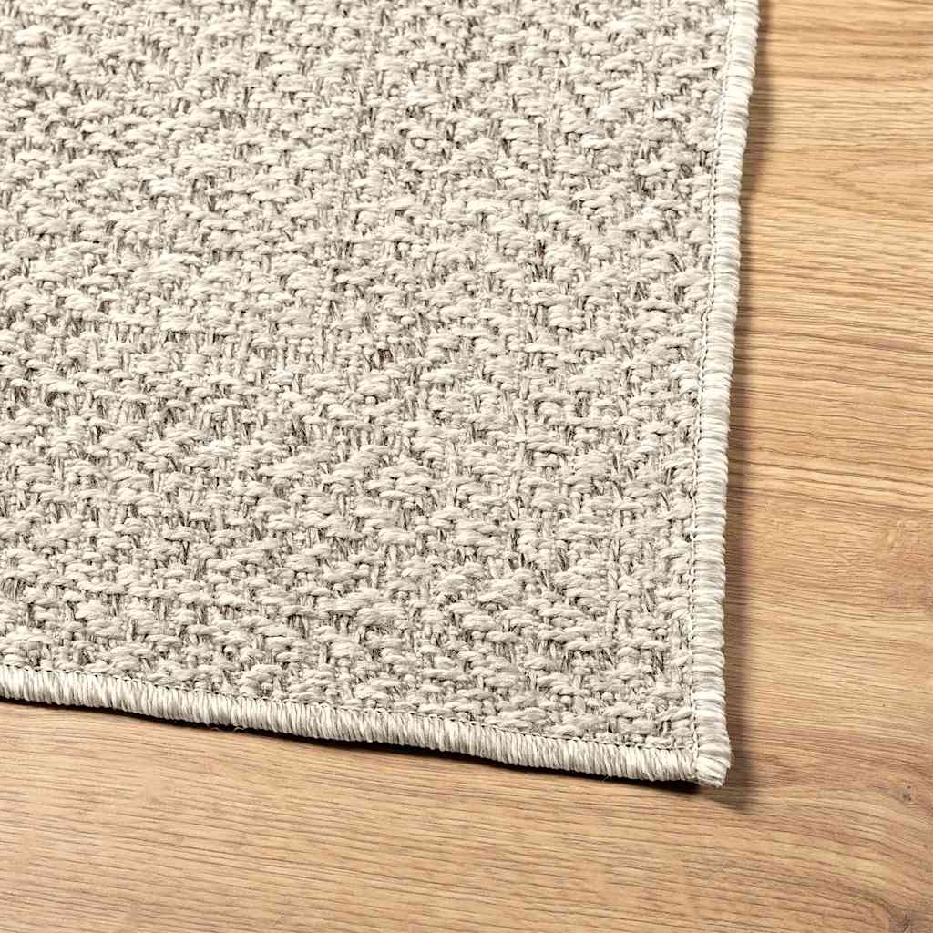 Zizur krém juta hatású beltéri és kültéri szőnyeg 120x120 cm