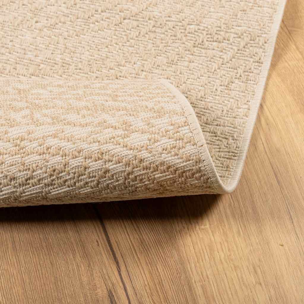 Zizur bézs juta hatású beltéri és kültéri szőnyeg 60 x 110 cm