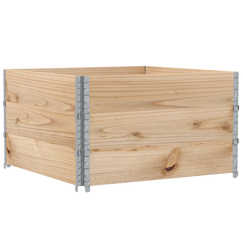 3 db tömör fenyőfa raklapmagasító 100 x 100 cm