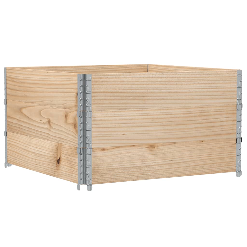 3 db tömör fenyőfa raklapmagasító 100 x 100 cm