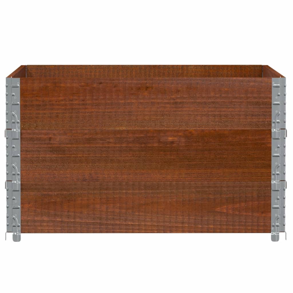 3 db barna tömör fenyőfa raklapmagasító 100 x 100 cm
